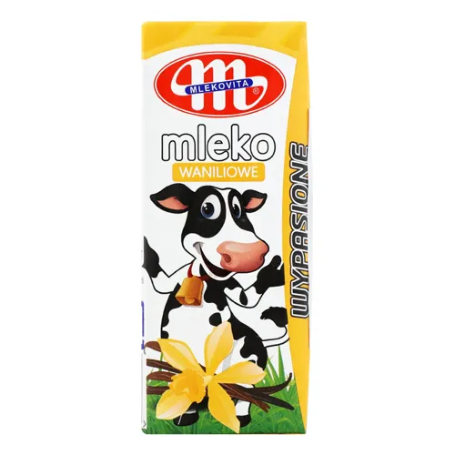 Молоко Mlekovita 200мл з ванільним смаком