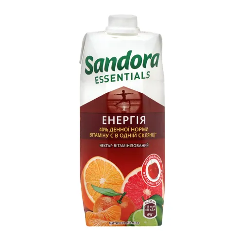 Нектар із суміші цитрусових фруктів з екстрактом ацероли Енергія Sandora т/п 0.5л