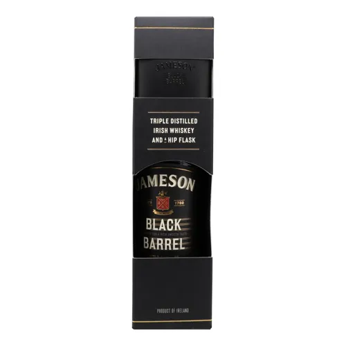 Набір подарунковий Віскі 0.7л 40% Black Barrel+Фляга Jameson 1шт