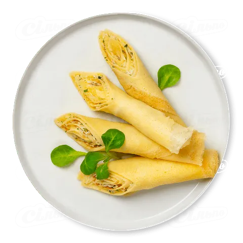 Млинці з шинкою та сиром в упаковці, кг