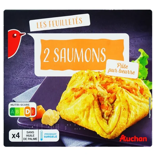 Слойки Auchan з лососем 400г