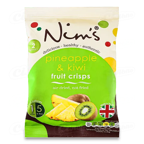 Чіпси фруктові Nim's з ківі та ананасу, 22г