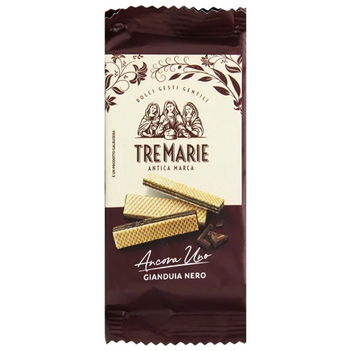 Вафлі Tre Marie з кремом джандуя із чорного шоколаду та фундуком