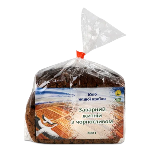 Хліб Заварний Житній З Чорносливом, в/ґ, 500г
