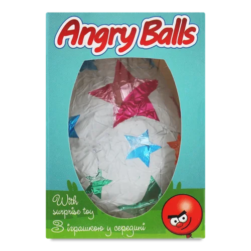 Шоколадне Яйце Angry Balls, Вищого Ґатунку, 50г