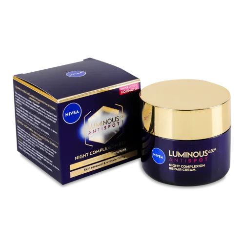 Крем для Обличчя, Шиї Та Декольте Нічний Вирівнювання Тону Luminous 630 Nivea 50мл