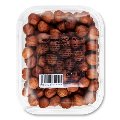 Фундук Ядра Горіха Сушені Вищого Ґатунку, п/у 200г