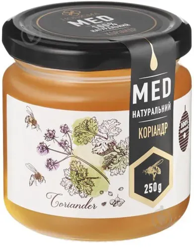 Мед натуральний коріандровий 250г ТМ "HONIGMA"