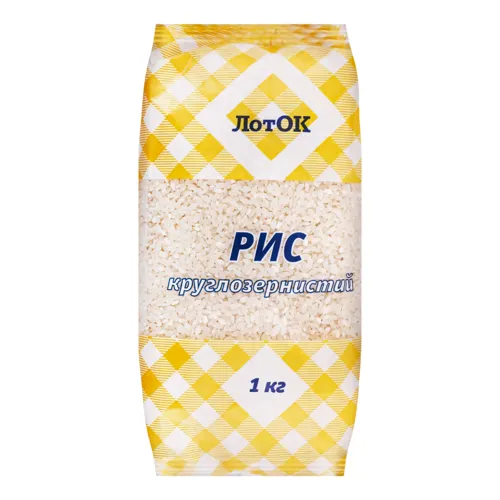 Рис ЛотОК Круглозернистий шліфований 1 кг