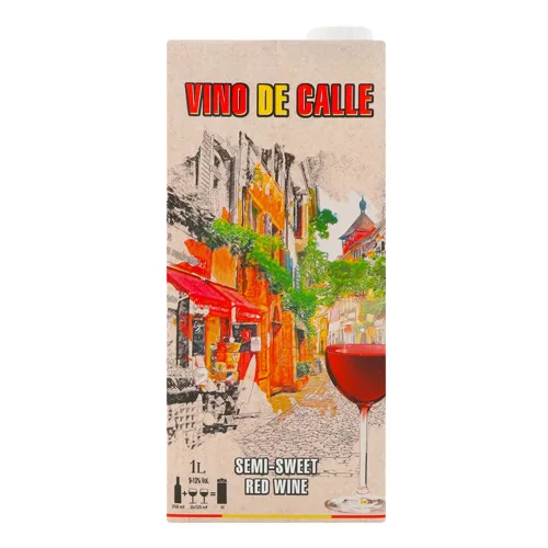Вино 1л 9-13% червоне напівсолодке Vino de Calle т/п