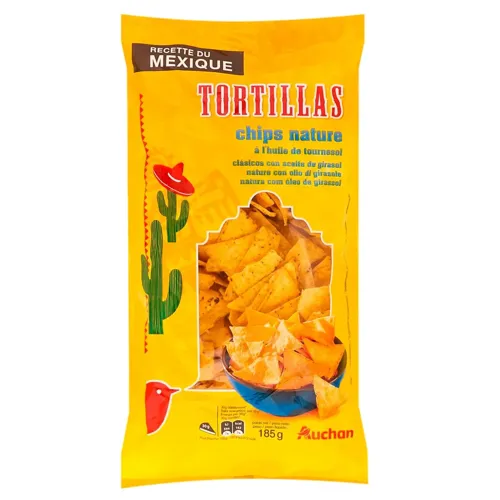 Чіпси Auchan Мексиканські натуральні 185г