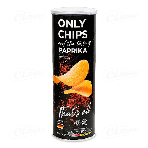 Чіпси «Премія»® картопляні паприка, тубус, 165г