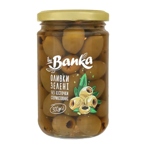 Оливки зелені без кісточки стерилізовані the Banka с/б 300г