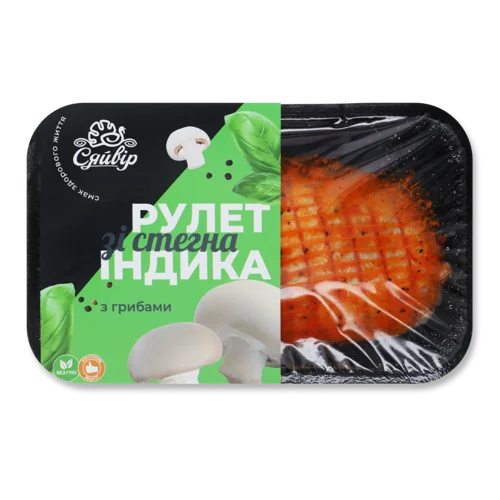 Рулет В/К Зі Стегна Індика З Грибами, 0.5 кг
