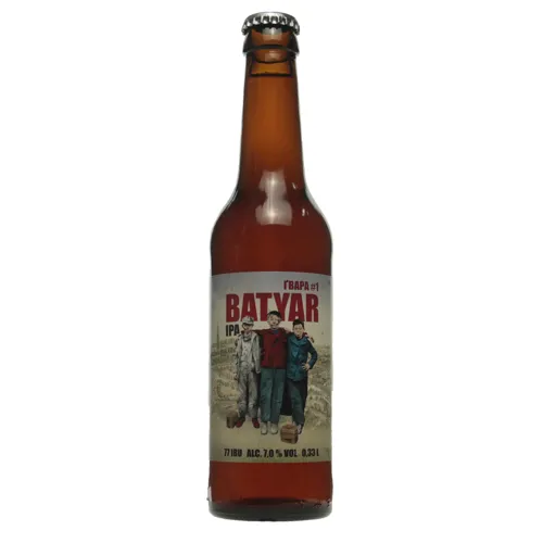 Пиво 0.33л 7.0% світле нефільтроване Правда Гвара #1. Batyar IPA бут