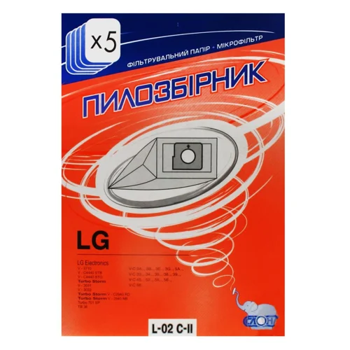 Мішок-пилозбірник Слон одноразовий для пилососа L-02 LG