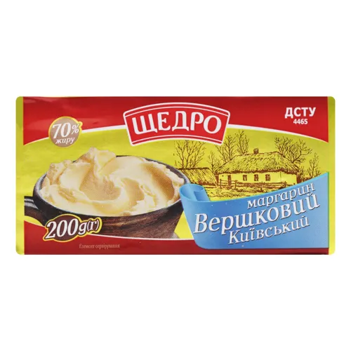 Маргарин 70% Вершковий Київський Щедро м/у 200г