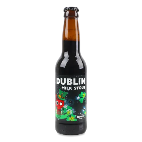 Пиво Темне Нефільтроване Непастеризоване Dublin Milk Stout Travel Series Red Cat Brewery, 0.33л, 4.8% в/ґ