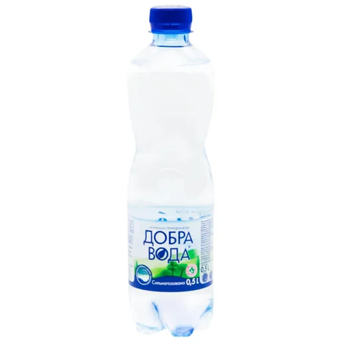 Вода мінеральна Добра Вода сильногазована 0,5л