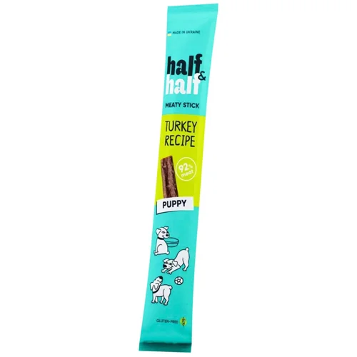 Ласощі для цуценят Half&Half Meaty Stick паличка з індичкою 12г