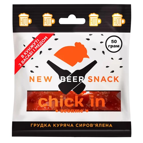Снек New Beer Snack in Грудка куряча в кунжуті сиров'ялена 50г