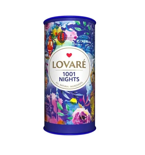 Чай Lovare 1001 Ніч чорний та зелений ароматизований к/уп 90г