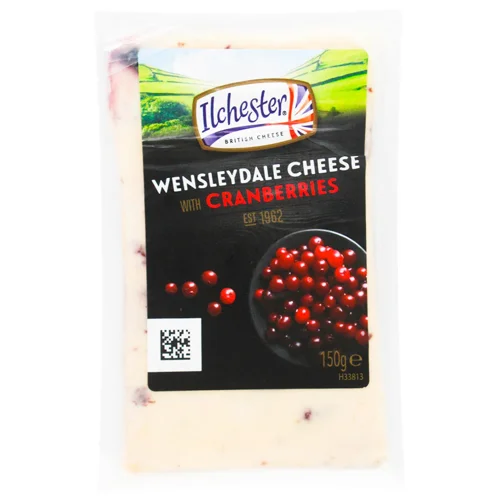 Сир Ilchester Wensleydale англійський з журавлиною 43% 150г