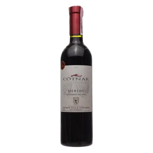 Вино 0.75л 9-12% червоне напівсолодке Merlot Cotnar пл