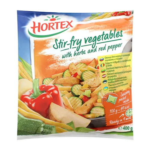 Овочі заморожені для смаження з травами і стручковим перцем Hortex м/у 400г