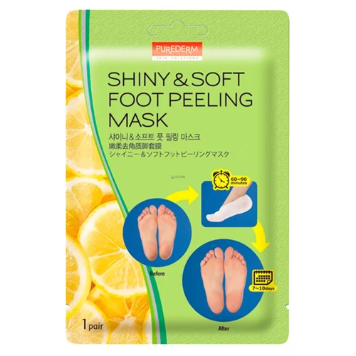 Маска-шкарпетки для ніг Purederm Shiny & Soft педикюрні 34г
