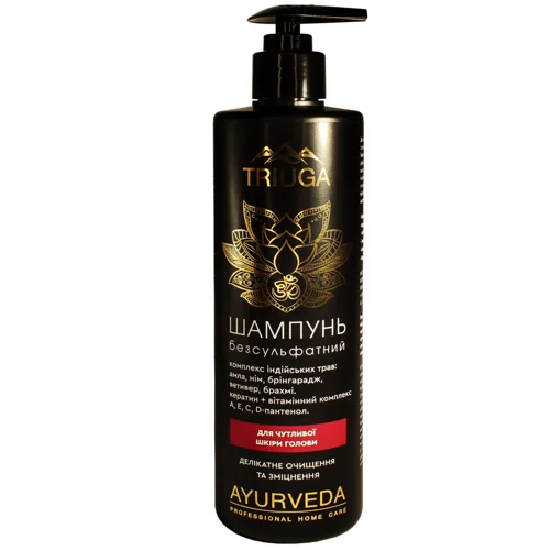 Шампунь Triuga Ayurveda Безсульфатний для чутливої шкіри голови 500мл