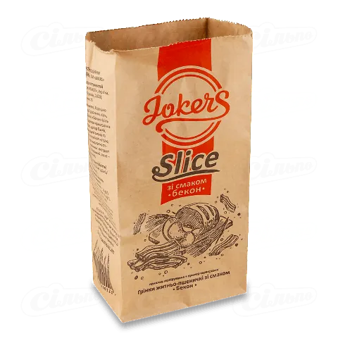 Грінки Jokers Slice житньо-пшенич зі смаком бекон, 90г