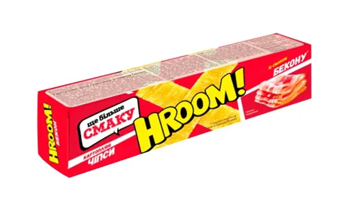 Чіпси Hroom зі смаком бекону 50г