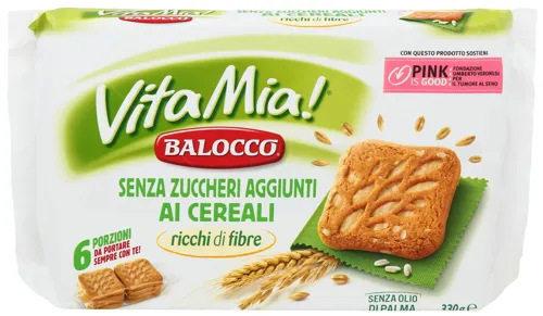 Печиво Ваіоссо Vita Mia злакове без цукру 330г х10