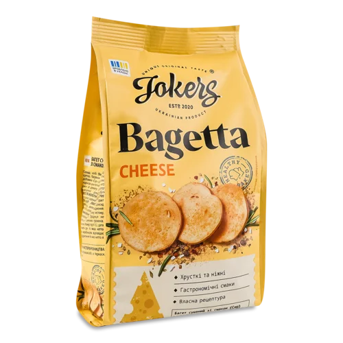 Багет Пшеничний Сушений Сир Jokers В/Му 75г