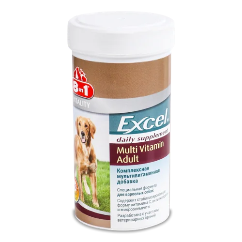 Добавка Для Собак 8в1 Multi Vitamin Adult Vitality Excel, Вищого Ґатунку, 70 шт
