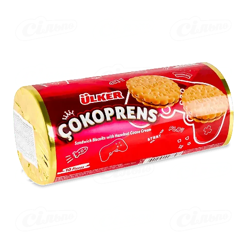 Печиво Ulker Cokoprens з шоколадно-горіховою начинкою, 300г
