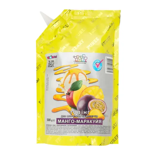 Топінг для морозива та десертів Манго-маракуйя Топпинг д/п 500г