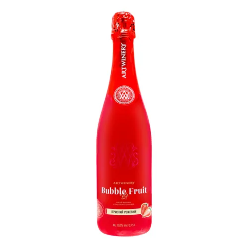 Напій винний «Полуниця Bubble Fruit Artwinery» 0.75л 8% рожевий ігристий