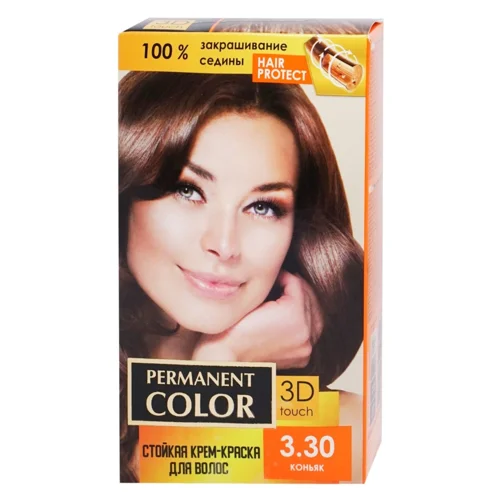 Крем-фарба Аромат Permanent Color для волосся тон 3.30 Коньяк