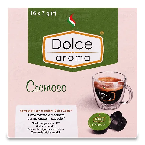 Кава мелена Dolce Aroma Cremoso DolceGusto капсули, 16*7г