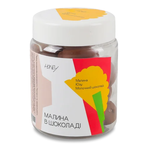 Малина в шоколаді, Малина-юзу-молочний шоколад Honey, п/б, 130г