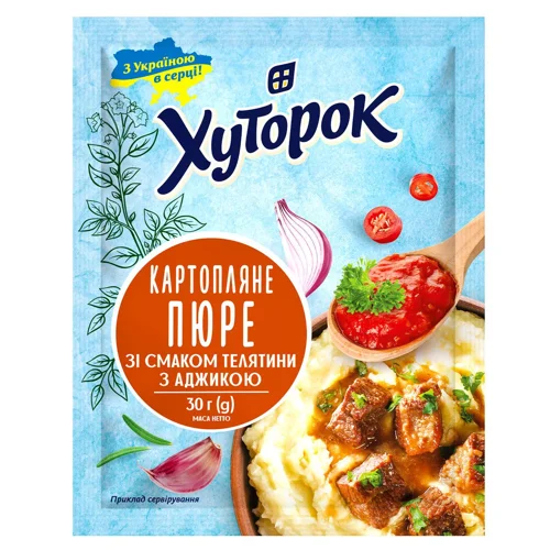 Пюре картопляне Хуторок зі смаком телятини з аджикою 30г