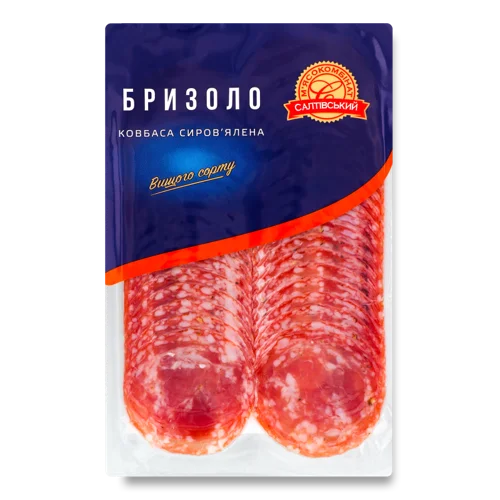 Ковбаса Сиров'ялена Бризоло Салтівський М'ясокомбінат, в/у, 0.08 кг