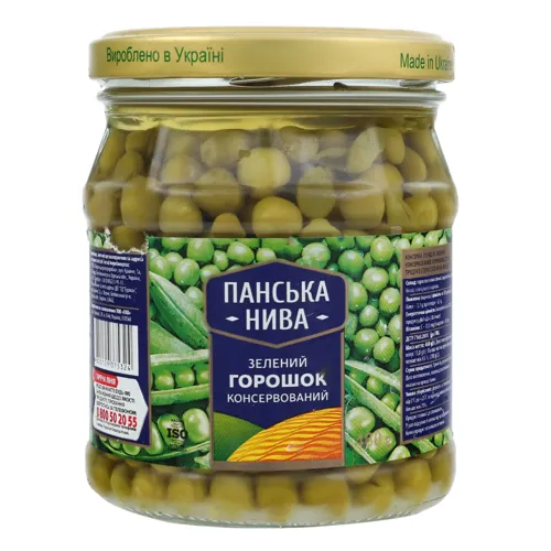Горошок зелений Панська Нива консервований 500г т/офф