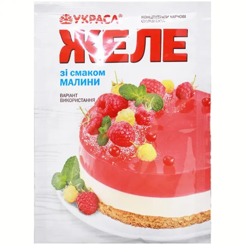 Желе Украса зі смаком малини 90г