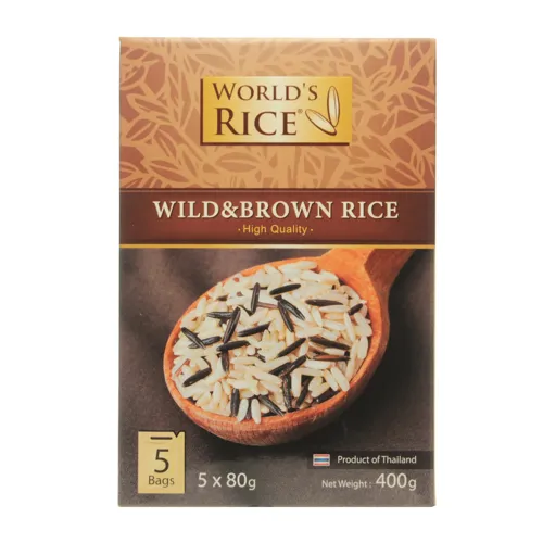 Суміш рису в пакетиках Wild&Brown World's Rice 5х80г