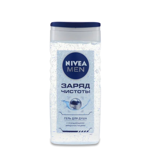Гель для Душу З Очисними Мікрочастинками Заряд Чистоти Nivea Men, 250мл
