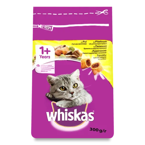 Корм Для Дорослих Котів З Курятиною Whiskas, В/ґ, 300г