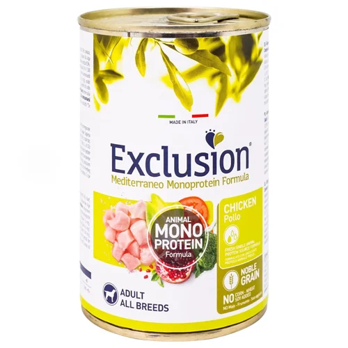 Корм вологий Exclusion Adult з куркою для собак всіх порід 400г